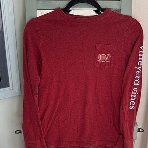 Vineyard Vines Maroon Long Sleeve Tee
